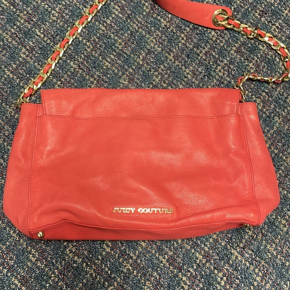 Preloved Juicy Couture jewelled coral leather handbag - Picture 4 of 17